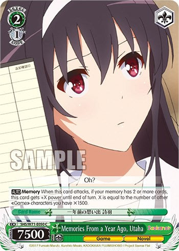 Memories From a Year Ago, Utaha [Saekano How to Raise a Boring Girlfriend. flat]