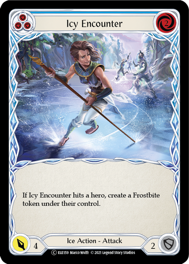 Icy Encounter (Blue) [U-ELE159] (Tales of Aria Unlimited)  Unlimited Rainbow Foil