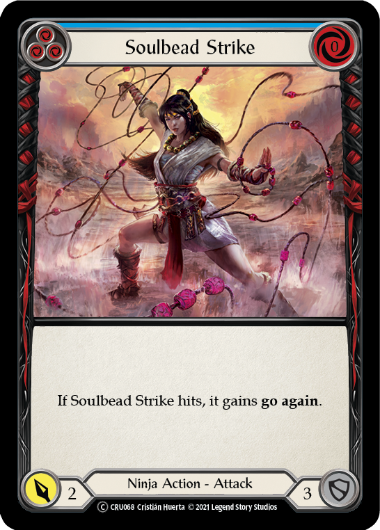 Soulbead Strike (Blue) [U-CRU068-RF] (Crucible of War Unlimited)  Unlimited Rainbow Foil