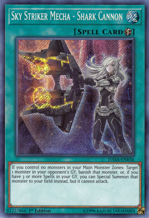 Sky Striker Mecha - Shark Cannon [DASA-EN036] Secret Rare