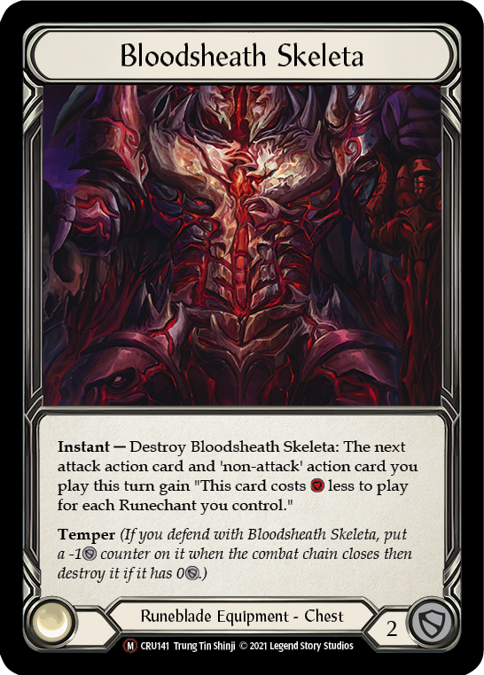 Bloodsheath Skeleta [U-CRU141-RF] (Crucible of War Unlimited)  Unlimited Rainbow Foil