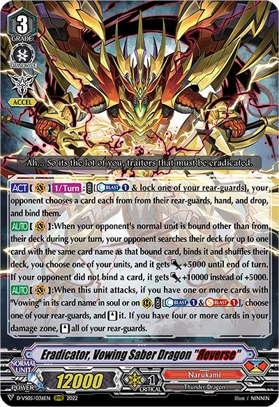 Eradicator, Vowing Saber Dragon 