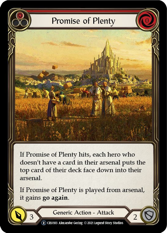 Promise of Plenty (Red) [U-CRU183-RF] (Crucible of War Unlimited)  Unlimited Rainbow Foil