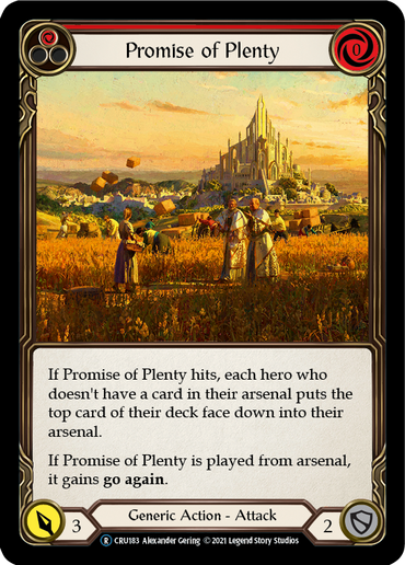 Promise of Plenty (Red) [U-CRU183-RF] (Crucible of War Unlimited)  Unlimited Rainbow Foil