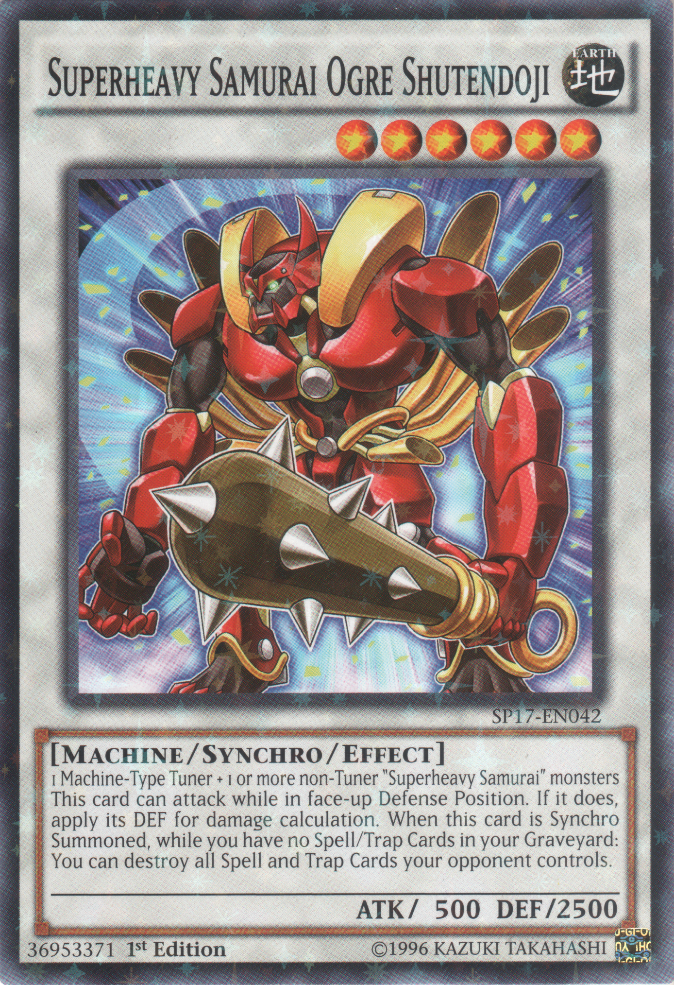 Superheavy Samurai Ogre Shutendoji [SP17-EN042] Starfoil Rare