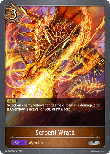 Serpent Wrath (BP01-090EN) [Advent of Genesis]