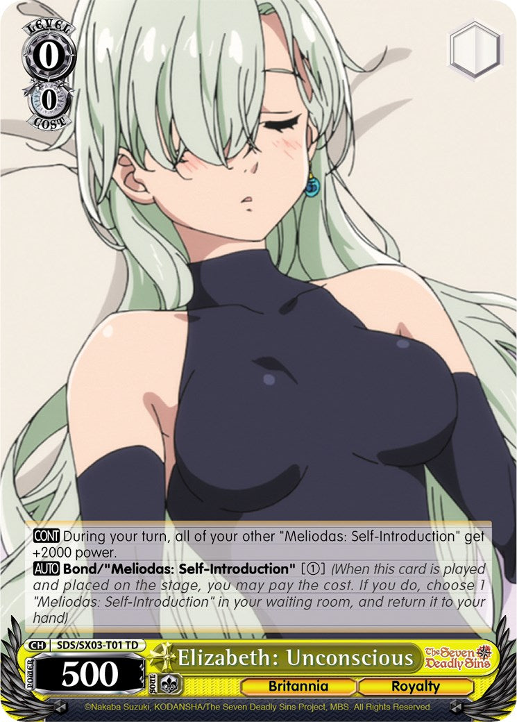 Elizabeth: Unconscious (SDS/SX03-T01 TD) [The Seven Deadly Sins]