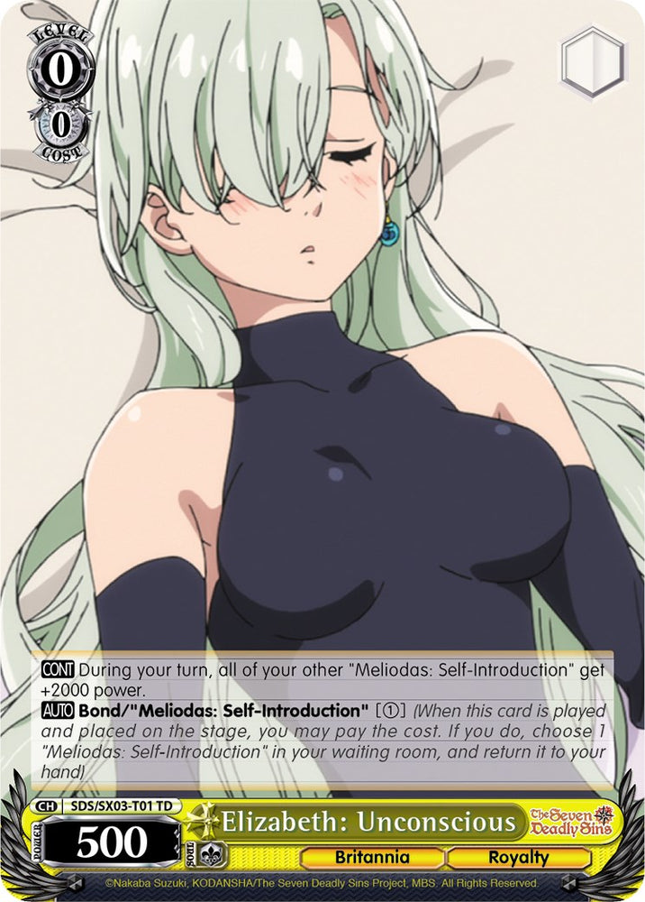 Elizabeth: Unconscious (SDS/SX03-T01 TD) [The Seven Deadly Sins]