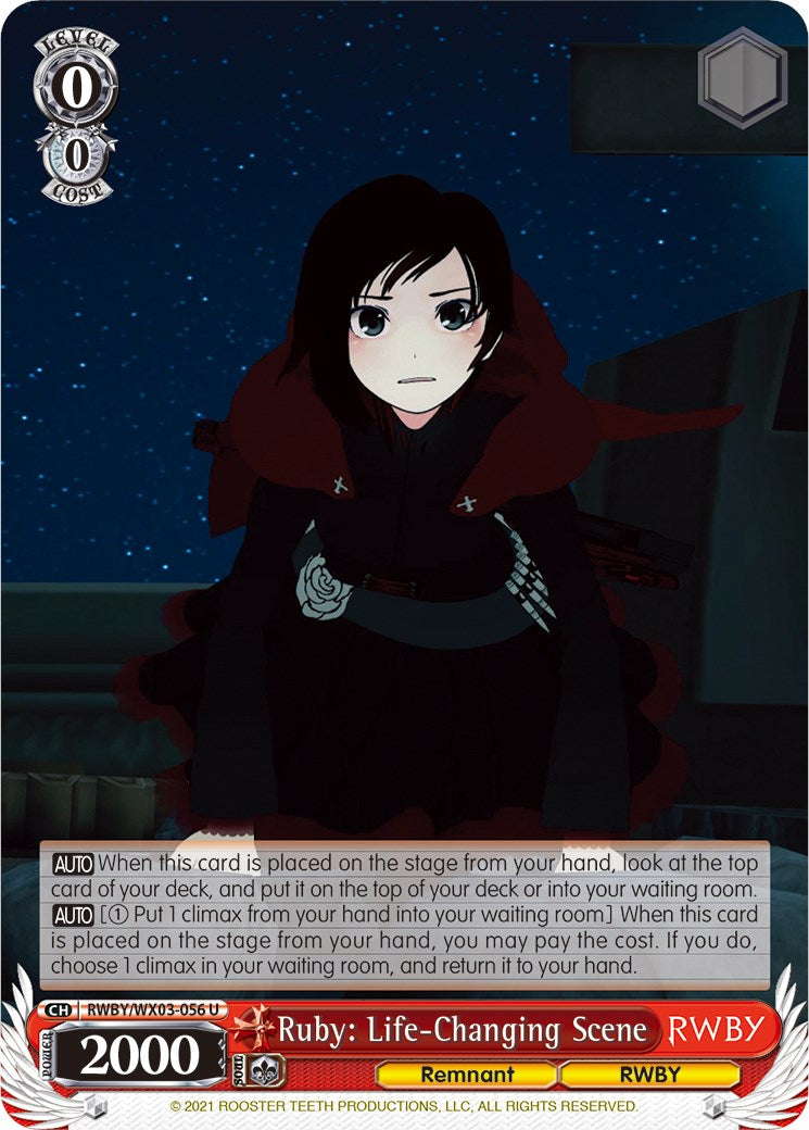 Ruby: Life-Changing Scene (RWBY/WX03-056 U) [RWBY]