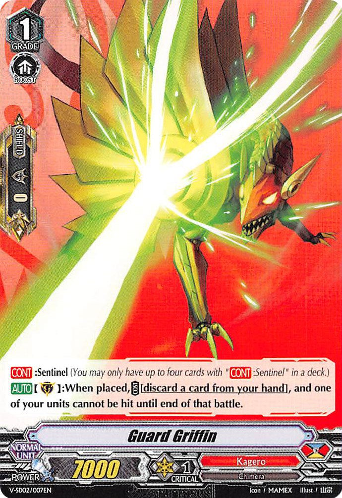 Guard Griffin (V-SD02/007EN) [2018 Free Experience Deck 