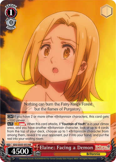 Elaine: Facing a Demon (SDS/SX03-055 RR) [The Seven Deadly Sins]