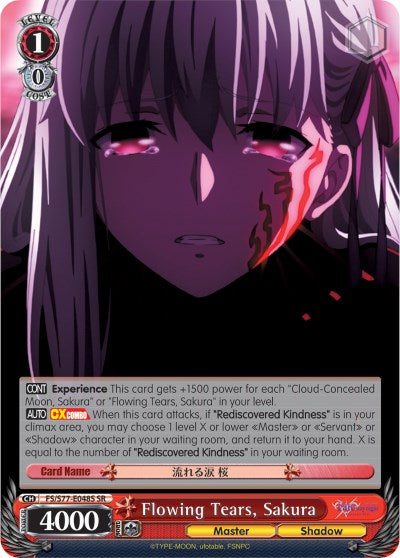 Flowing Tears, Sakura (FS/S77-E048S SR) [Fate/Stay Night [Heaven's Feel] Vol.2]