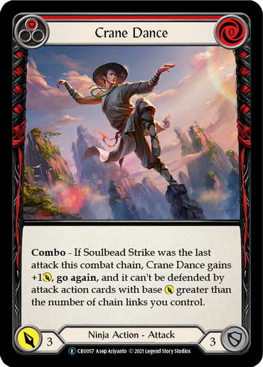 Crane Dance (Red) [U-CRU057-RF] (Crucible of War Unlimited)  Unlimited Rainbow Foil