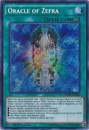 Oracle of Zefra [CROS-EN060] Secret Rare