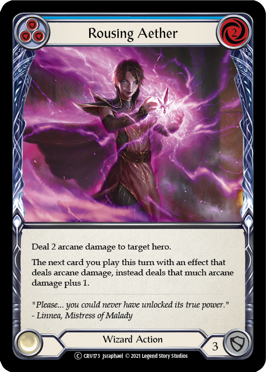 Rousing Aether (Blue) [U-CRU173-RF] (Crucible of War Unlimited)  Unlimited Rainbow Foil