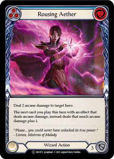 Rousing Aether (Blue) [U-CRU173-RF] (Crucible of War Unlimited)  Unlimited Rainbow Foil