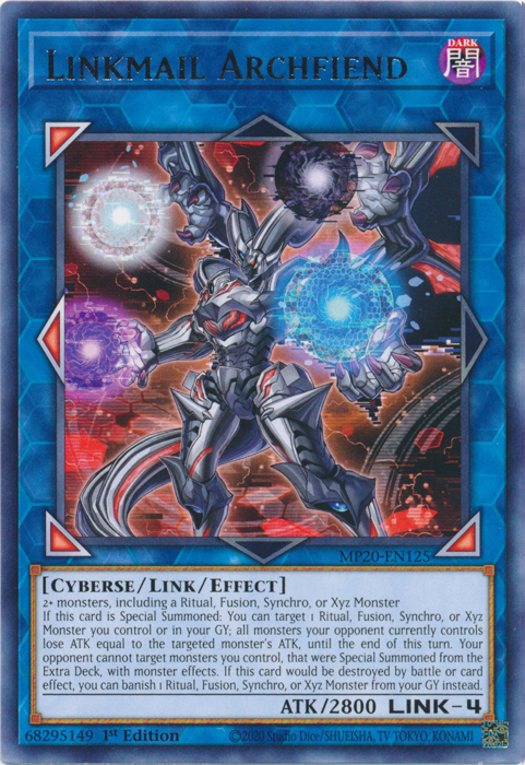 Linkmail Archfiend [MP20-EN125] Rare