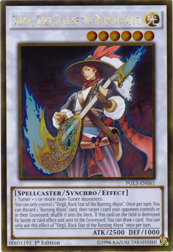 Virgil, Rock Star of the Burning Abyss [PGL3-EN061] Gold Rare