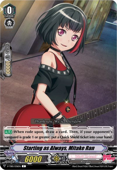 Starting as Always, Mitake Ran (V-TB01/036EN) [BanG Dream! FILM LIVE]