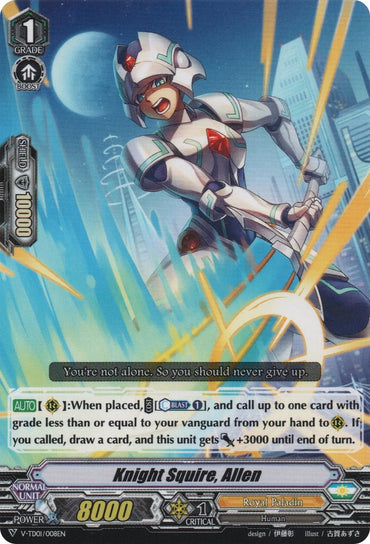 Knight Squire, Allen (V-TD01/008EN) [Aichi Sendou]