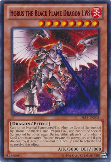 Horus the Black Flame Dragon LV8 (Red) [DL17-EN002] Rare