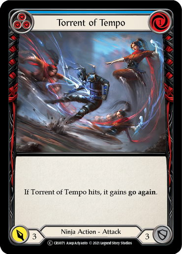 Torrent of Tempo (Blue) [U-CRU071-RF] (Crucible of War Unlimited)  Unlimited Rainbow Foil