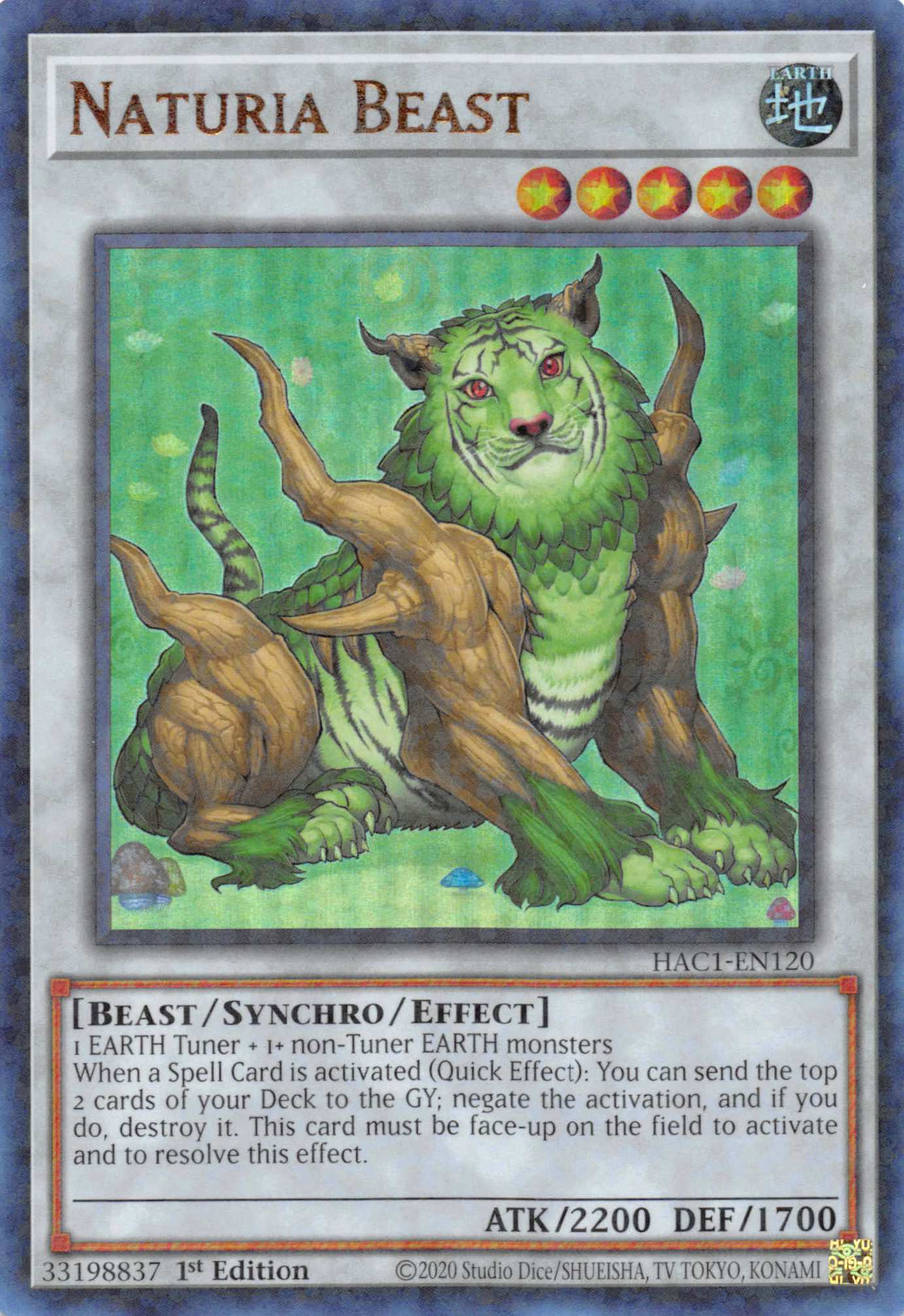 Naturia Beast (Duel Terminal) [HAC1-EN120] Parallel Rare