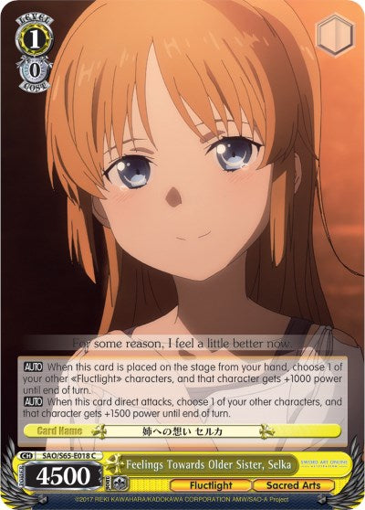Feelings Towards Older Sister, Selka (SAO/S65-E018 C) [Sword Art Online -Alicization-]