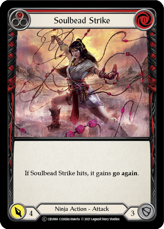 Soulbead Strike (Red) [U-CRU066-RF] (Crucible of War Unlimited)  Unlimited Rainbow Foil