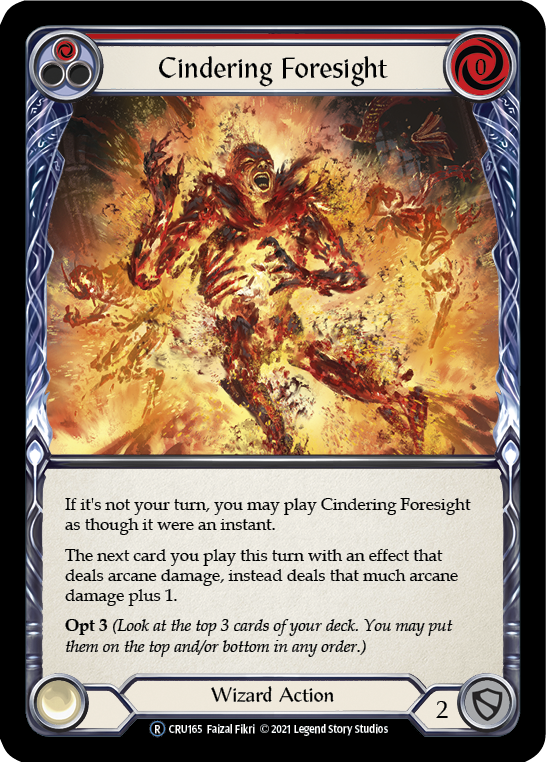 Cindering Foresight (Red) [U-CRU165-RF] (Crucible of War Unlimited)  Unlimited Rainbow Foil