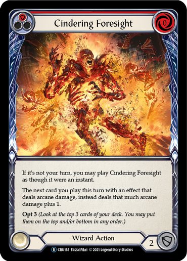 Cindering Foresight (Red) [U-CRU165-RF] (Crucible of War Unlimited)  Unlimited Rainbow Foil