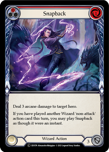 Snapback (Red) [U-CRU174-RF] (Crucible of War Unlimited)  Unlimited Rainbow Foil