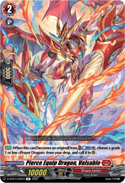 Pierce Equip Dragon, Valsable (D-BT07/032EN) [Raging Flames Against Emerald Storm]