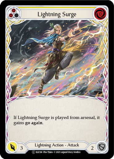 Lightning Surge (Yellow) [U-ELE190] (Tales of Aria Unlimited)  Unlimited Rainbow Foil