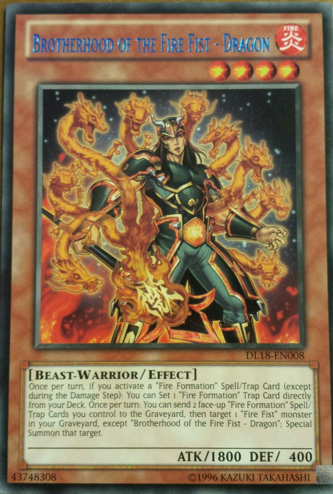 Brotherhood of the Fire Fist - Dragon (Blue) [DL18-EN008] Rare