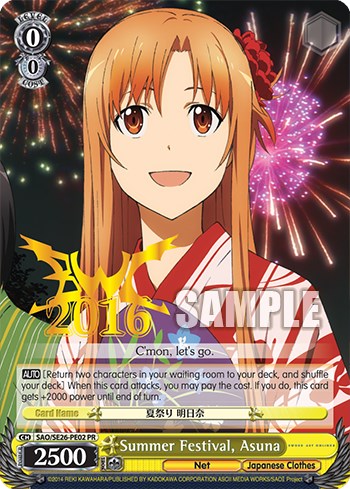 Summer Festival, Asuna (SAO/SE26-PE02 PR) (Promo) [Sword Art Online II Vol.2]