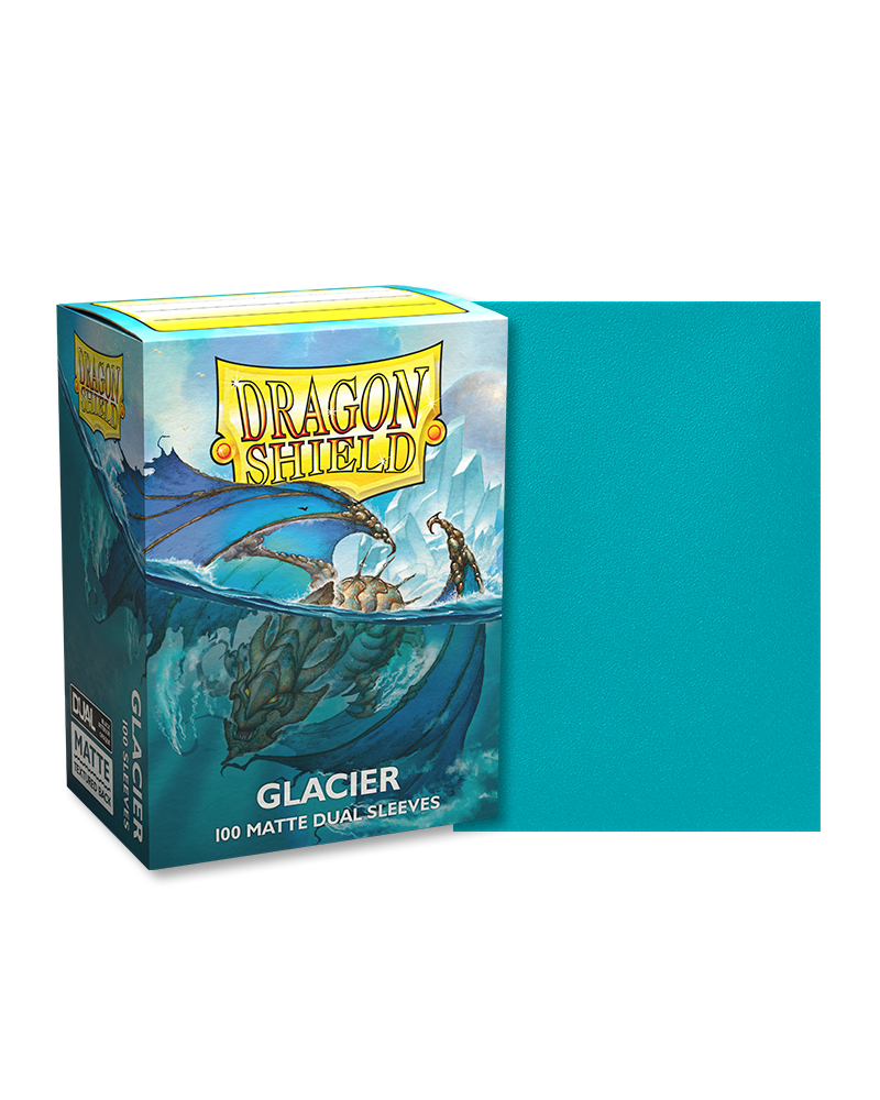 dragon shield matte dual sleeves glacier 100 count