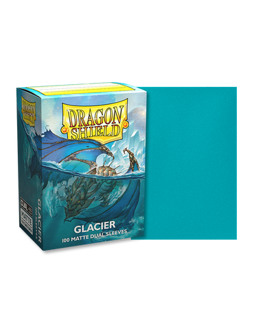 dragon shield matte dual sleeves glacier 100 count