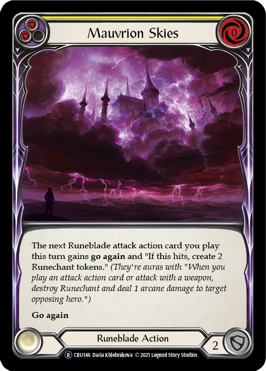 Mauvrion Skies (Yellow) [U-CRU146-RF] (Crucible of War Unlimited)  Unlimited Rainbow Foil