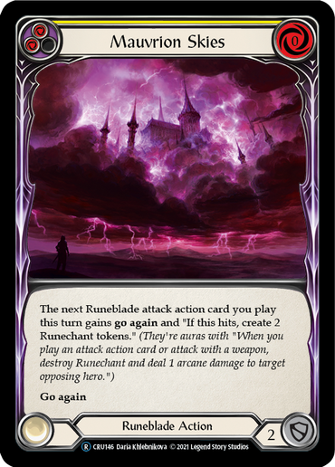 Mauvrion Skies (Yellow) [U-CRU146-RF] (Crucible of War Unlimited)  Unlimited Rainbow Foil