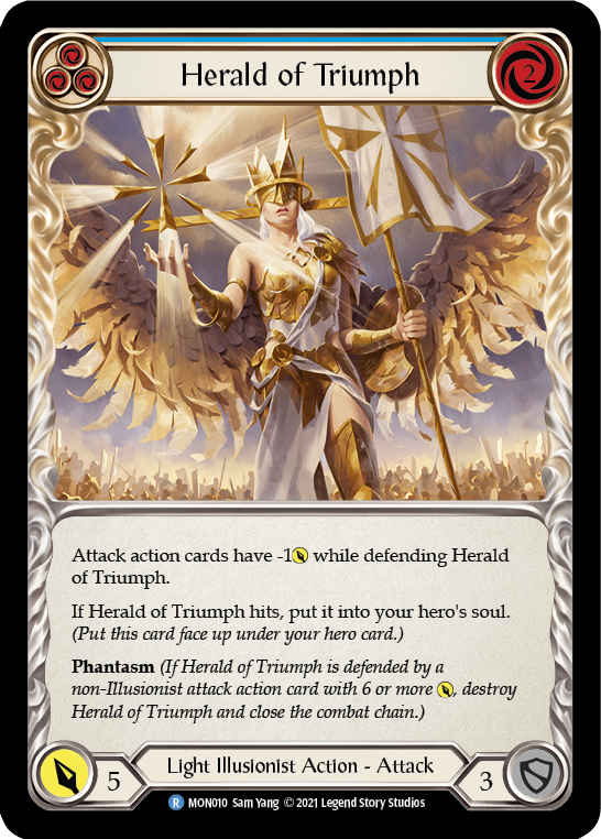 Herald of Triumph (Blue) [MON010] (Monarch)  1st Edition Normal