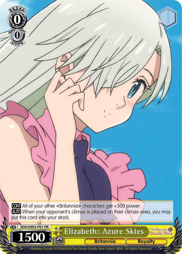 Elizabeth: Azure Skies (SDS/SX03-P01 PR) (Promo) [The Seven Deadly Sins]