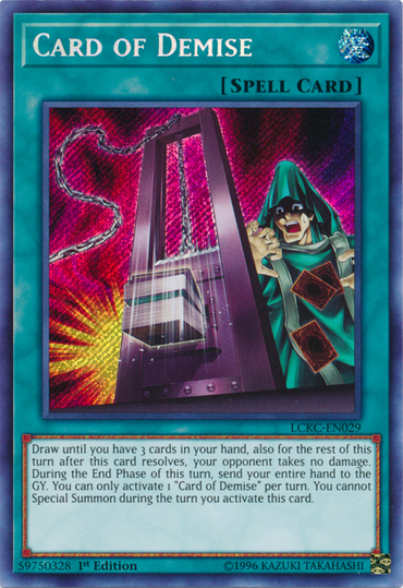 Card of Demise [LCKC-EN029] Secret Rare