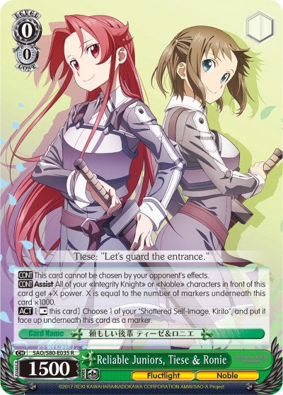 Reliable Juniors, Tiese & Ronie (SAO/S80-E035 R) [Sword Art Online -Alicization- Vol.2]