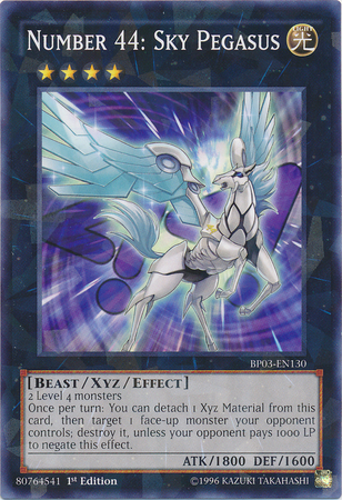 Number 44: Sky Pegasus [BP03-EN130] Shatterfoil Rare