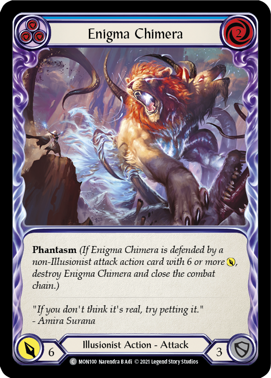 Enigma Chimera (Blue) [MON100] (Monarch)  1st Edition Normal