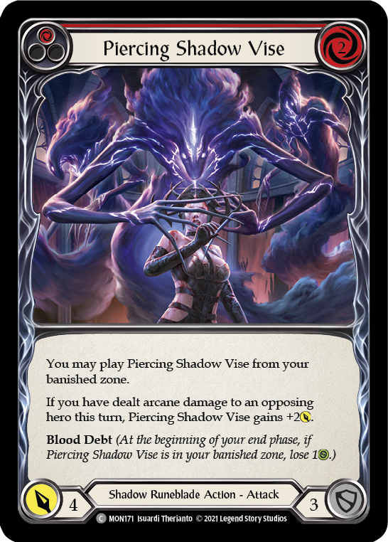 Piercing Shadow Vise (Red) [MON171-RF] (Monarch)  1st Edition Rainbow Foil