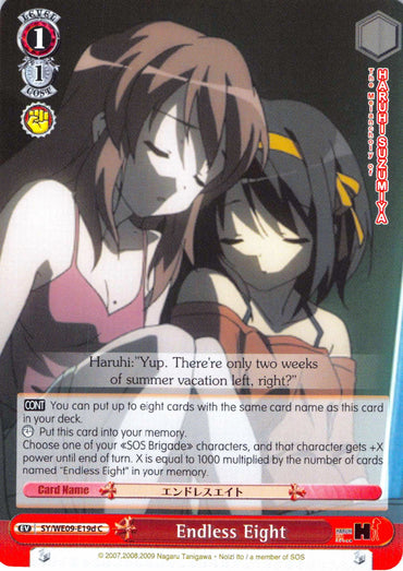 Endless Eight (SY/WE09-E19d) (Foil) [The Melancholy of Haruhi Suzumiya Extra Booster]