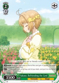 Sakura: Befriending the Card (CCS/WX01-042 U) [Cardcaptor Sakura: Clear Card]
