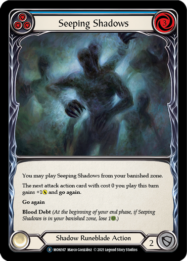 Seeping Shadows (Blue) [U-MON167-RF] (Monarch Unlimited)  Unlimited Rainbow Foil